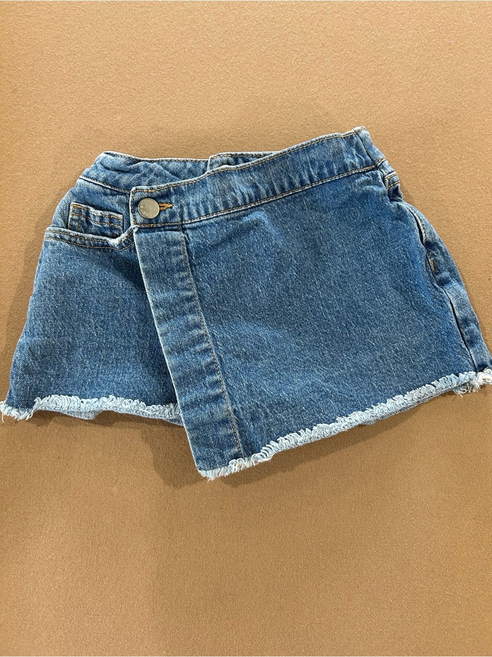 art class Blue Denim Skirt with Contrast Stitching